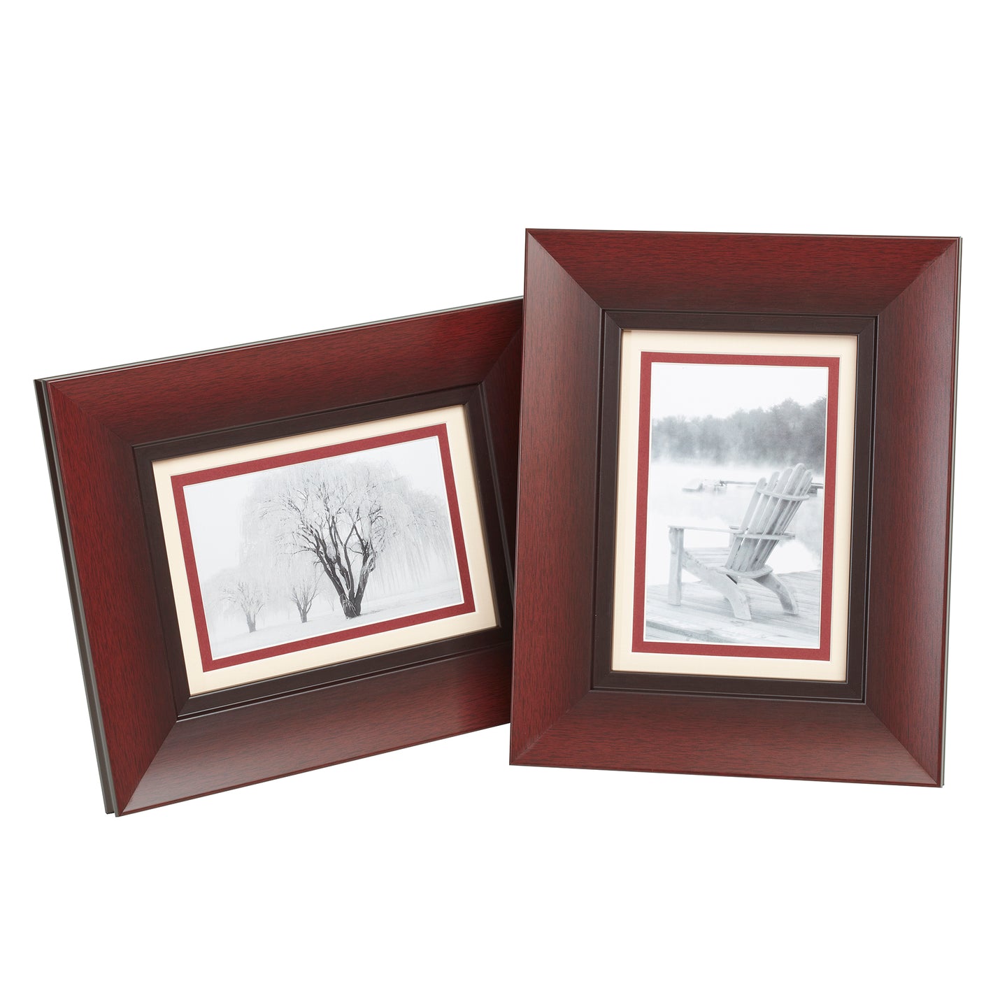 Old Town 2pk 5x7 Designer Frames, Walnut Scoop