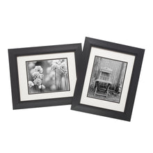 Load image into Gallery viewer, Set of black frames with matting.
