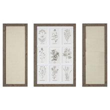 Load image into Gallery viewer, 3-piece board set arranged with pin board on left, frame board in the center and the pocket board on the right.
