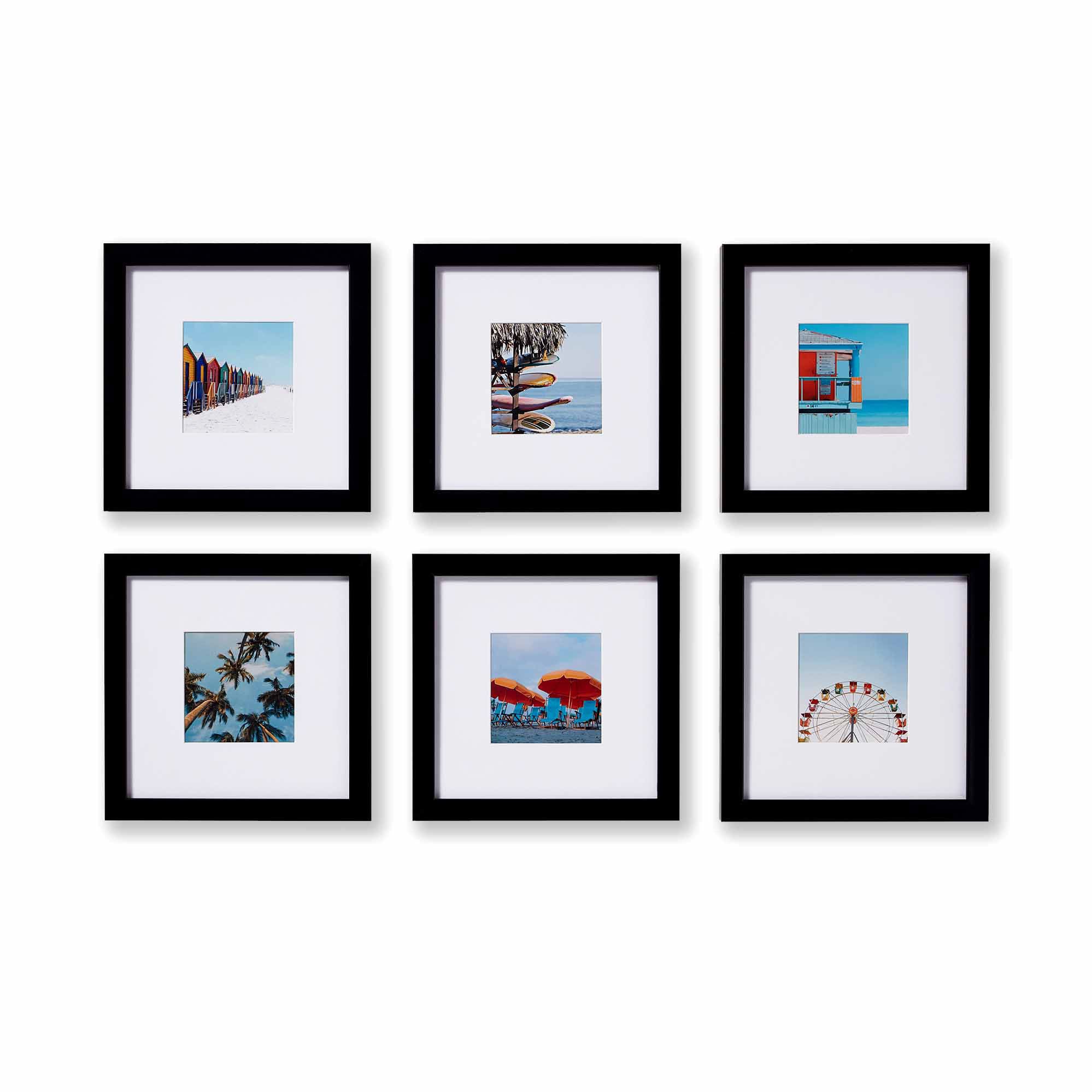 Old Town 6pk- 8x8 Matted Square Gallery Picture Frames (Black, 8x8) – Old  Town Frames