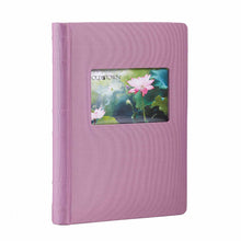 Load image into Gallery viewer, Single mauve fabric photo album with 4x6 inch window for displaying photo.
