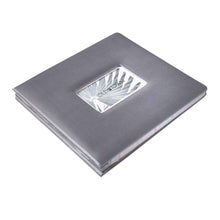 Load image into Gallery viewer, Single grey fabric scrapbook with 4x6 inch window for displaying a photo or other item.
