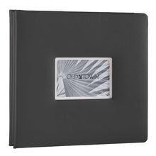 Load image into Gallery viewer, Single black leather scrapbook with 4x6 inch window for displaying a photo or other item.
